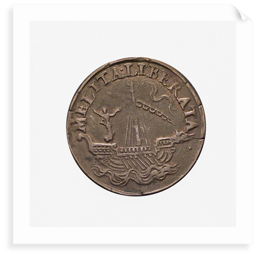 Counter commemorating Malta delivered from the Turks, 1565; reverse by unknown