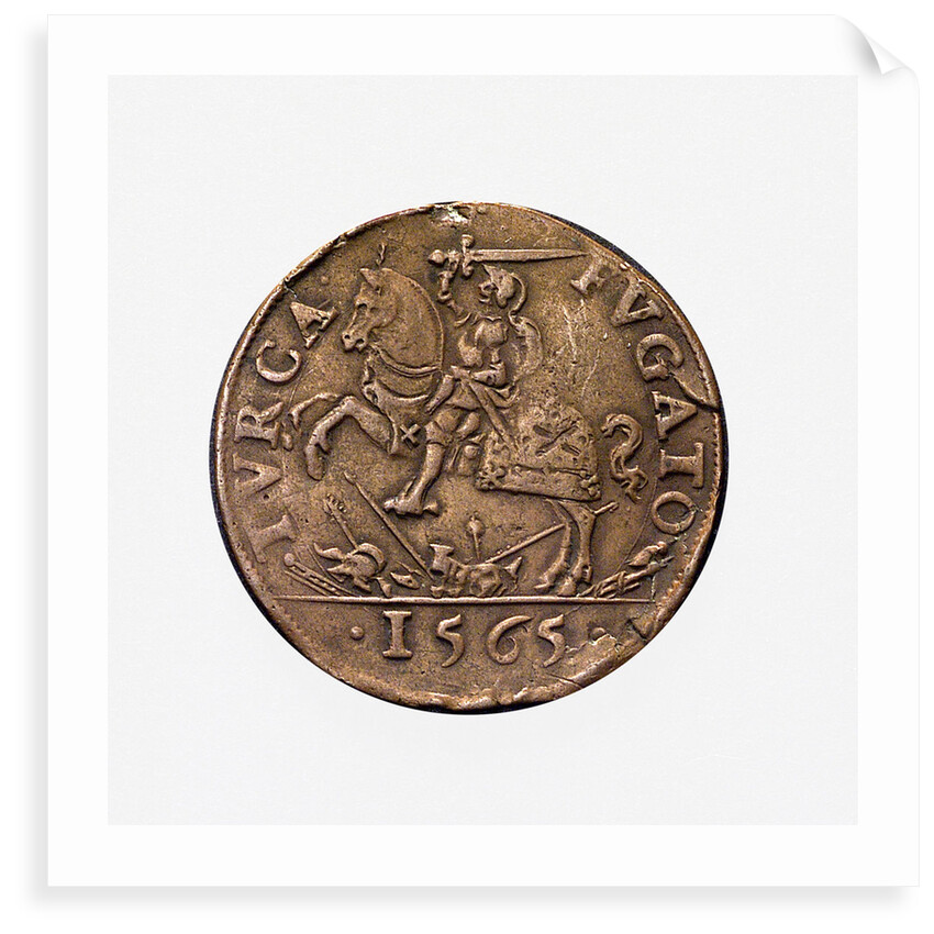 Counter commemorating Malta delivered from the Turks, 1565; obverse by unknown