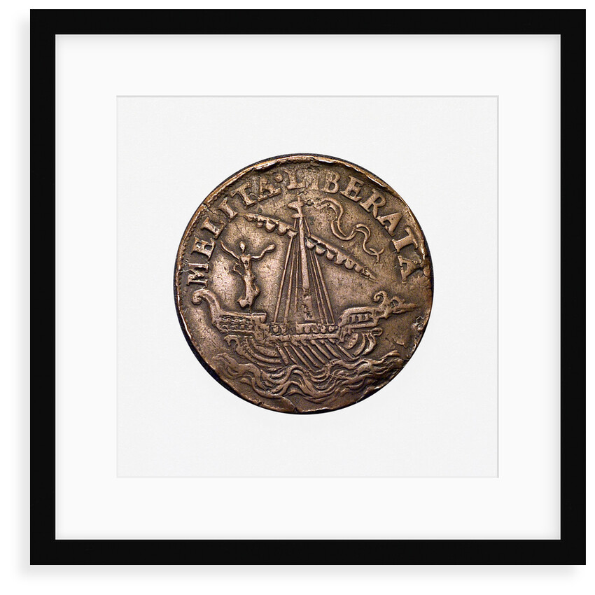 Counter commemorating Malta delivered from the Turks, 1565; reverse by unknown