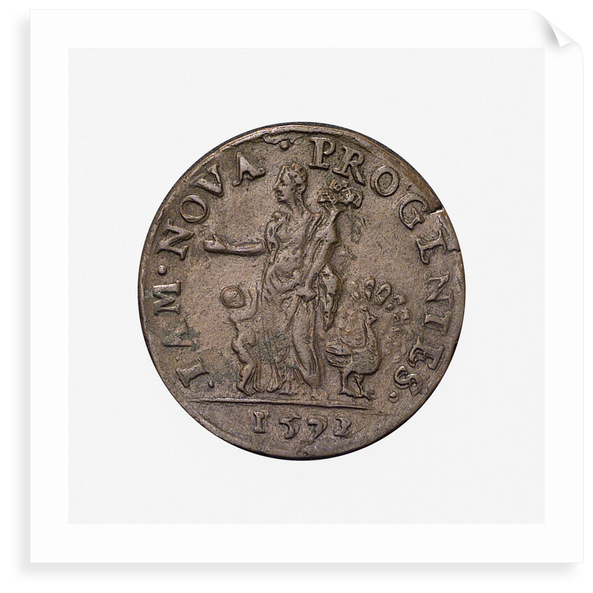 Counter commemorating the Battle of Lepanto, 1571; obverse by unknown