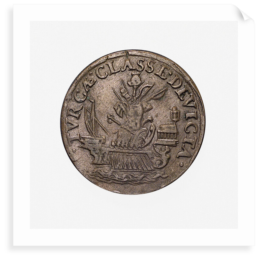 Counter commemorating the Battle of Lepanto, 1571; reverse by unknown