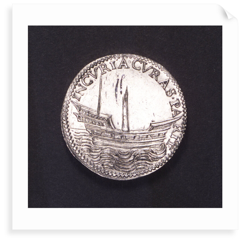 Counter commemorating preparations for war; reverse by unknown