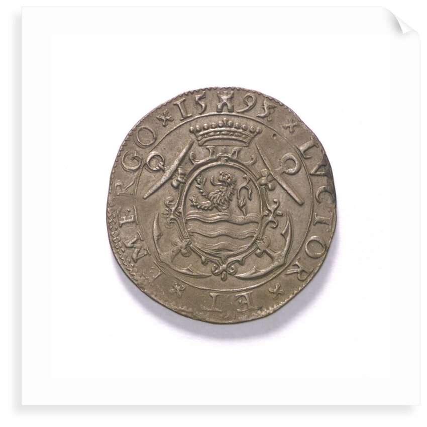 Counter commemorating losses by storm, 1593; reverse by unknown