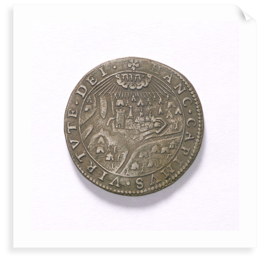 Counter commemorating the Battle of Rhinberck and the siege of Ostend, 1601; obverse by unknown