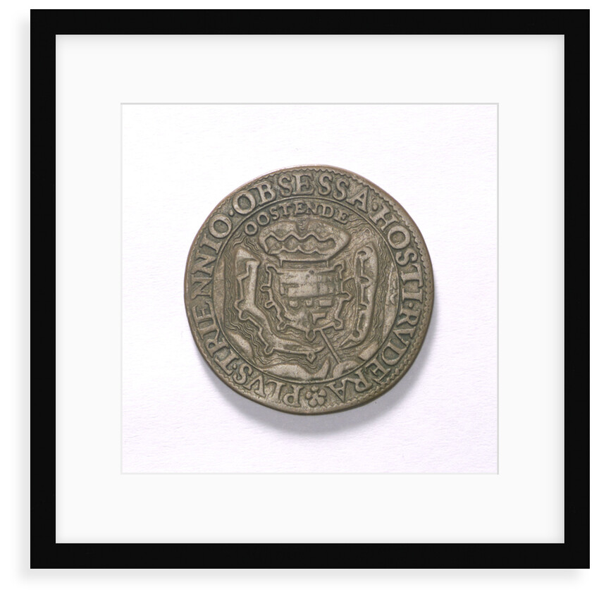 Counter commemorating the siege of Ostend, 1604 and the capture of other cities; obverse by unknown