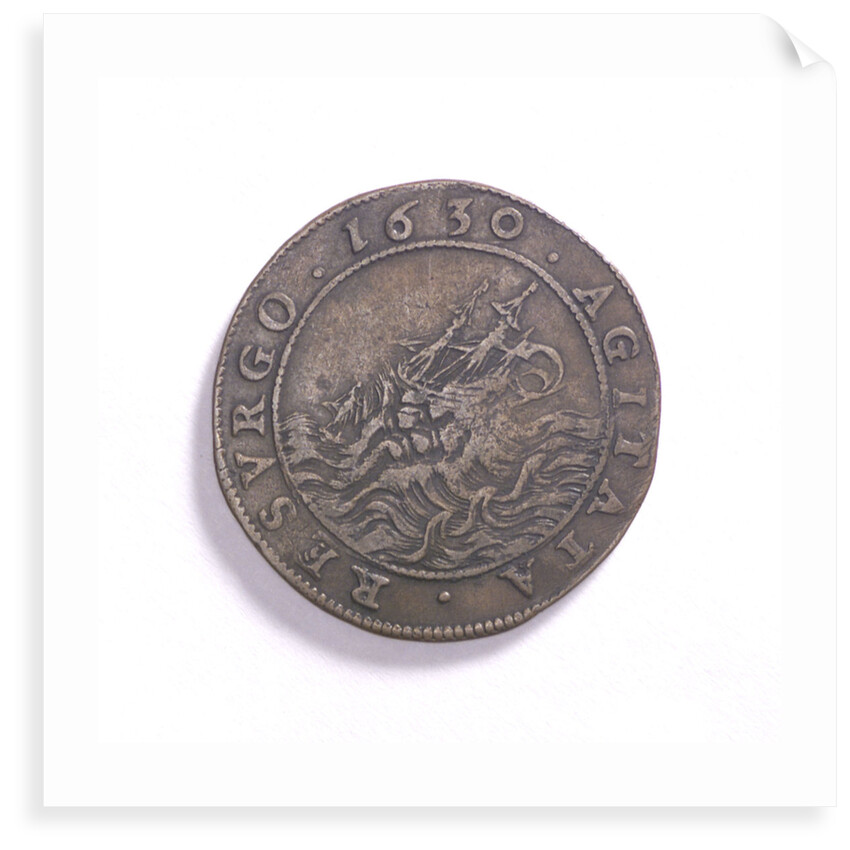 Counter commemorating preparations for the renewal of war, 1630; reverse by unknown