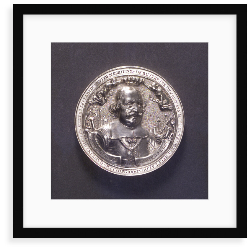 Medal commemorating the Battle of the Four Days and Admiral de Ruyter, 1666; obverse by O.M.
