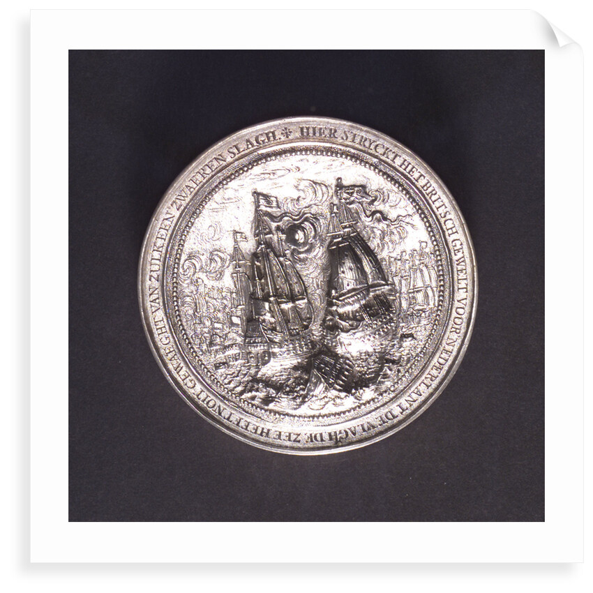 Medal commemorating the Battle of the Four Days and Admiral Evertsen, 1666; obverse by O.M.