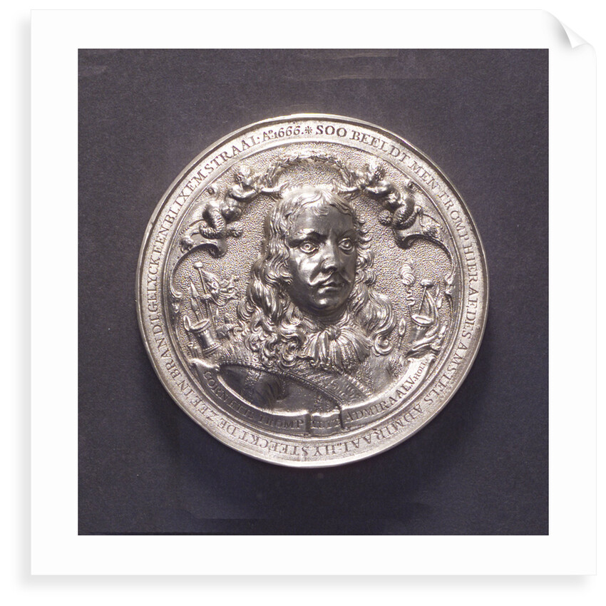 Medal commemorating the Battle of the Four Days and Admiral Van Tromp, 1666; obverse by O.M.