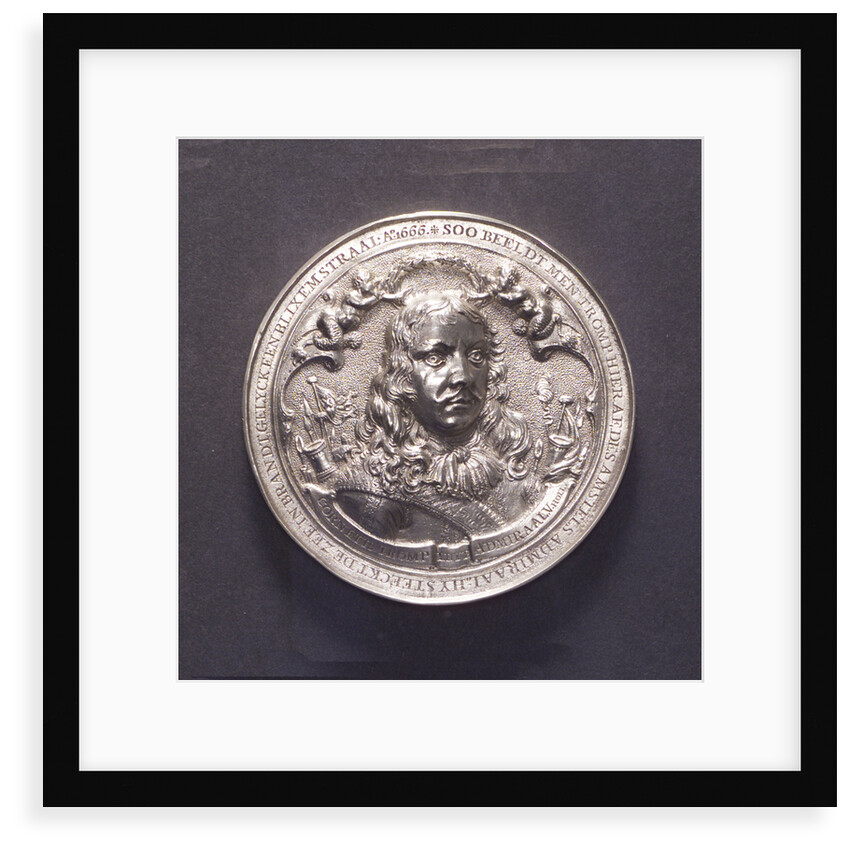 Medal commemorating the Battle of the Four Days and Admiral Van Tromp, 1666; obverse by O.M.