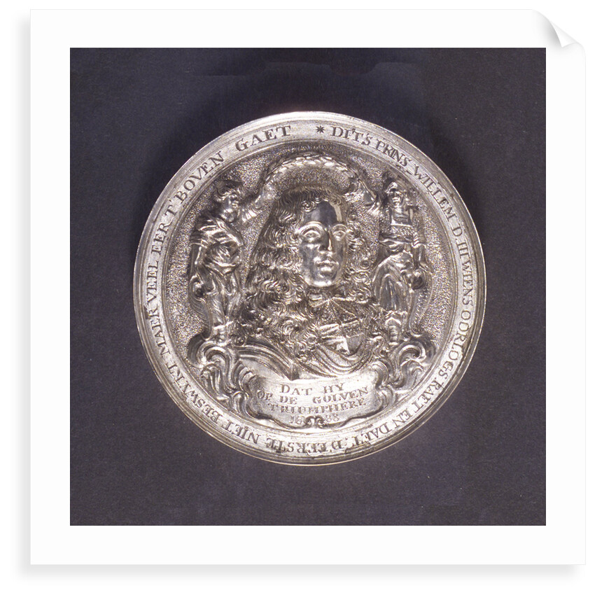Medal commemorating the embarkation of William of Orange at Helvoetsluys, 1688; obverse by O.M.