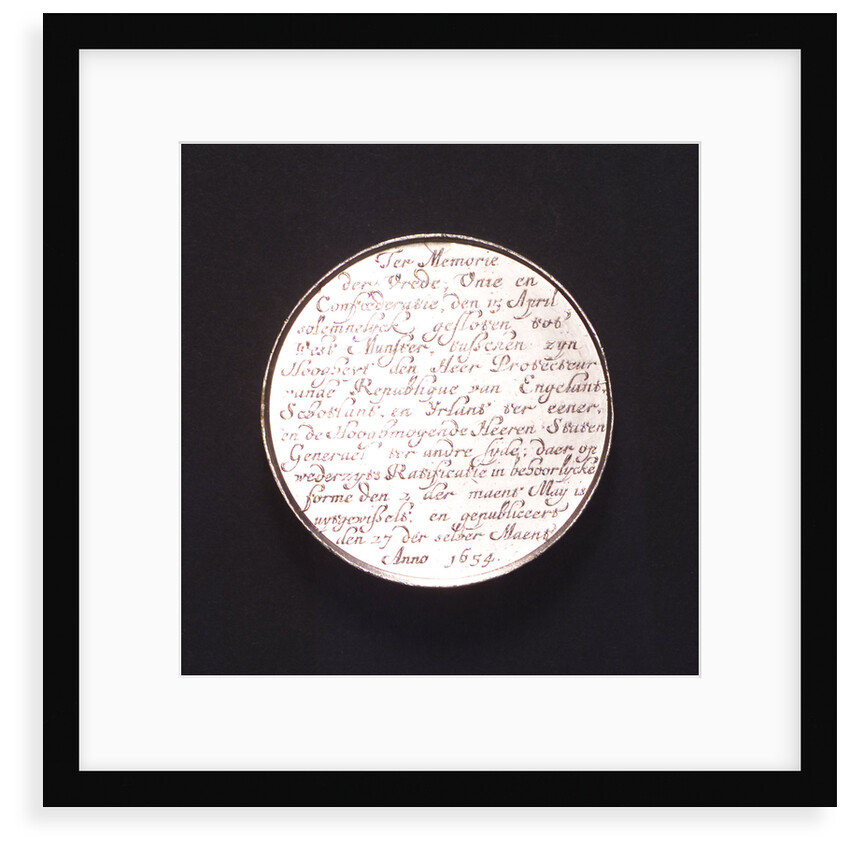 Medal commemorating the Peace of Westminster, 1654; reverse by J. Pool