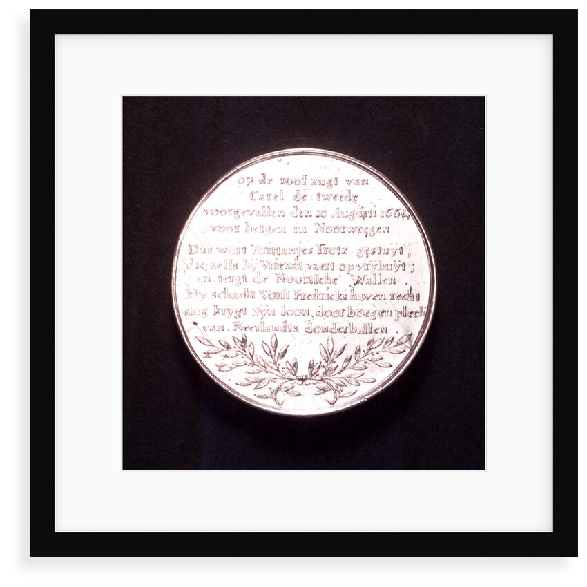 Medal commemorating the Battle of Bergen, 1665; reverse by J. Pool