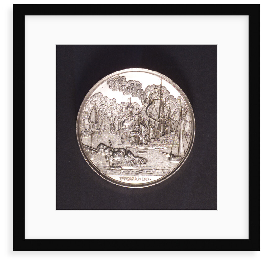 Medal commemorating the Battle of the Four Days and Admiral de Ruyter, 1666; reverse by C. Adolfszoon