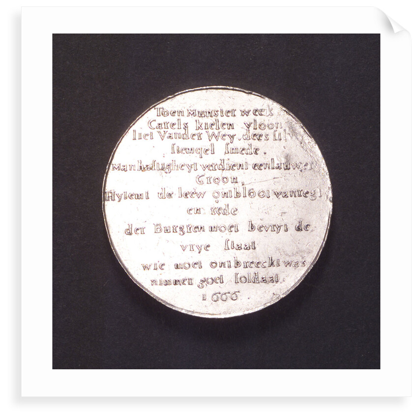 Medal commemorating the Battle of the Four Days, 1666; reverse by van der Wey