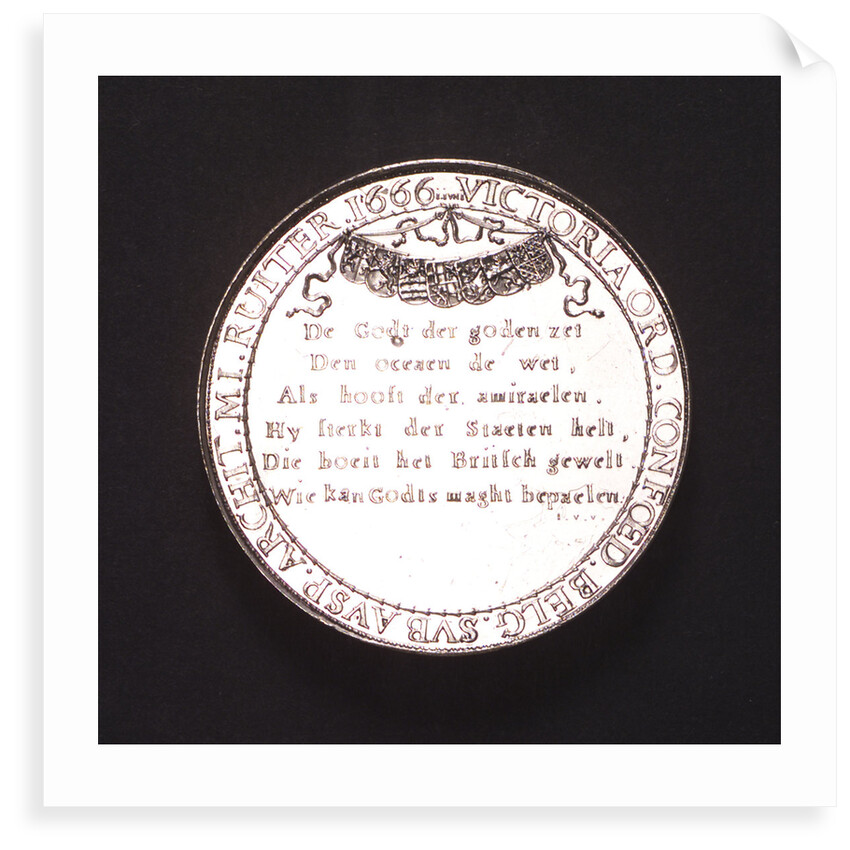 Medal commemorating the Battle of the Four Days, 1666; reverse by J. Pool
