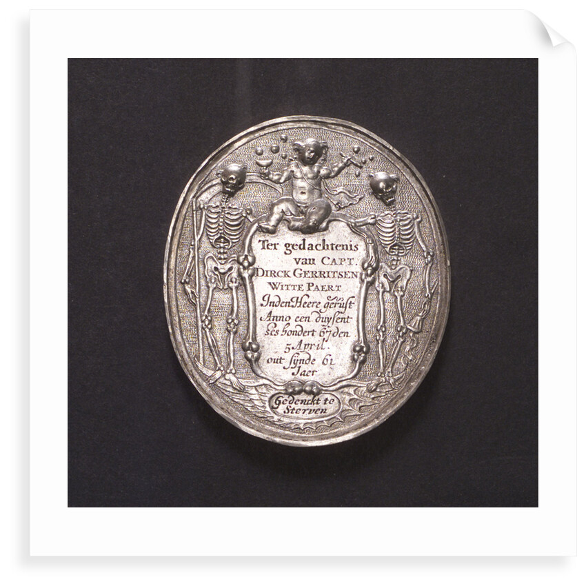 Medal commemorating the death of Captain Dirck Gerritsen Witte Paert, 1667; obverse by Unknown