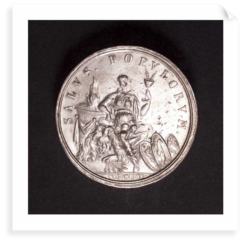 Medal commemorating William of Orange appointed Captain-General and Admiral, 1672; reverse by unknown