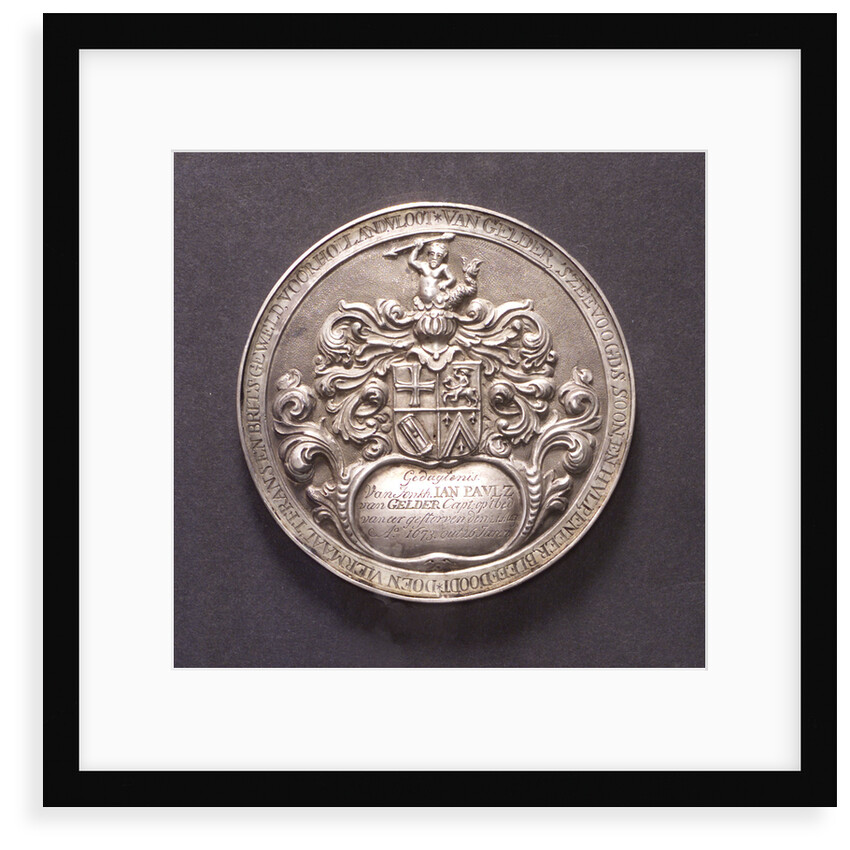 Medal commemorating action off the Helder and Captain Van Gelder, 1673; obverse by C. Adolfszoon