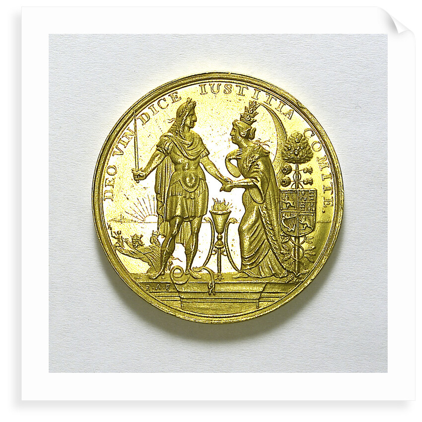 Medal commemorating the landing of William of Orange at Torbay, 1688; obverse by R. Arondeaux