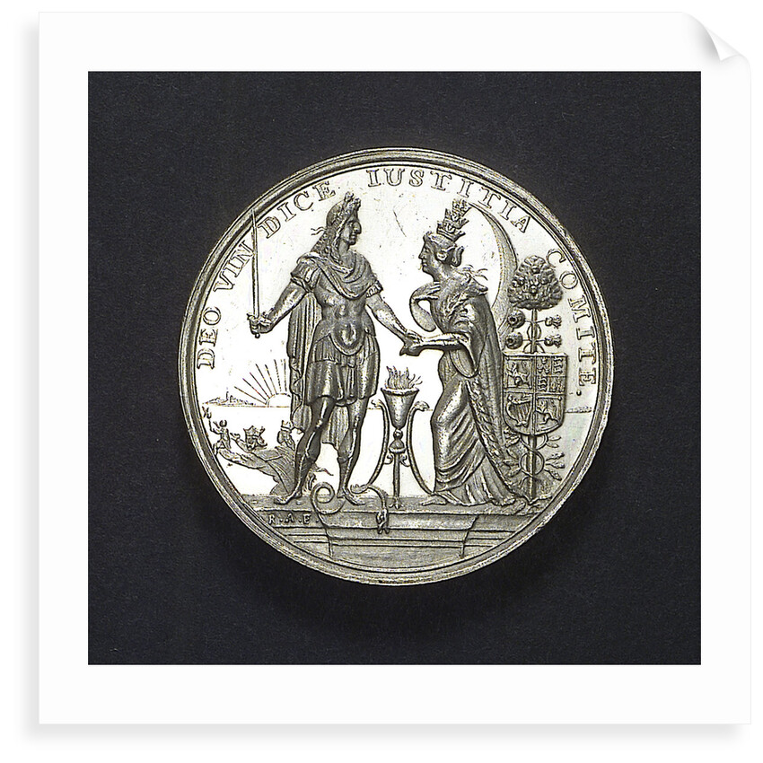 Medal commemorating the landing of William of Orange at Torbay, 1688; obverse by R. Arondeaux