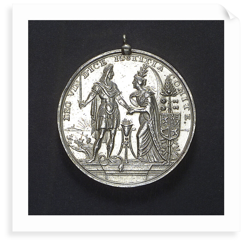 Medal commemorating the landing of William of Orange at Torbay, 1688; obverse by R. Arondeaux