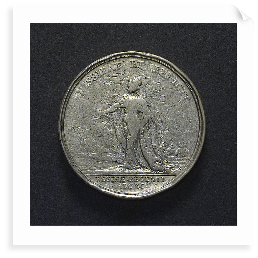 Medal commemorating Queen Mary Regent and the repair of the fleet; reverse by J. Smeltzing