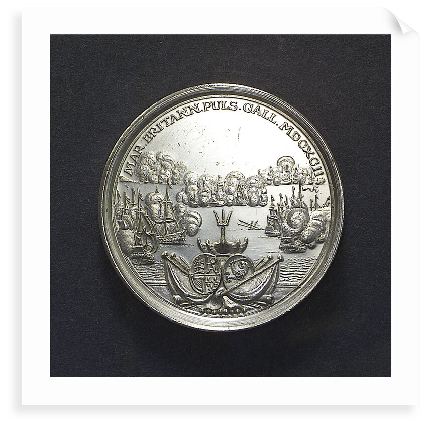 Medal commemorating the Battle of La Hogue, 1692; reverse by J. van Dishoecke