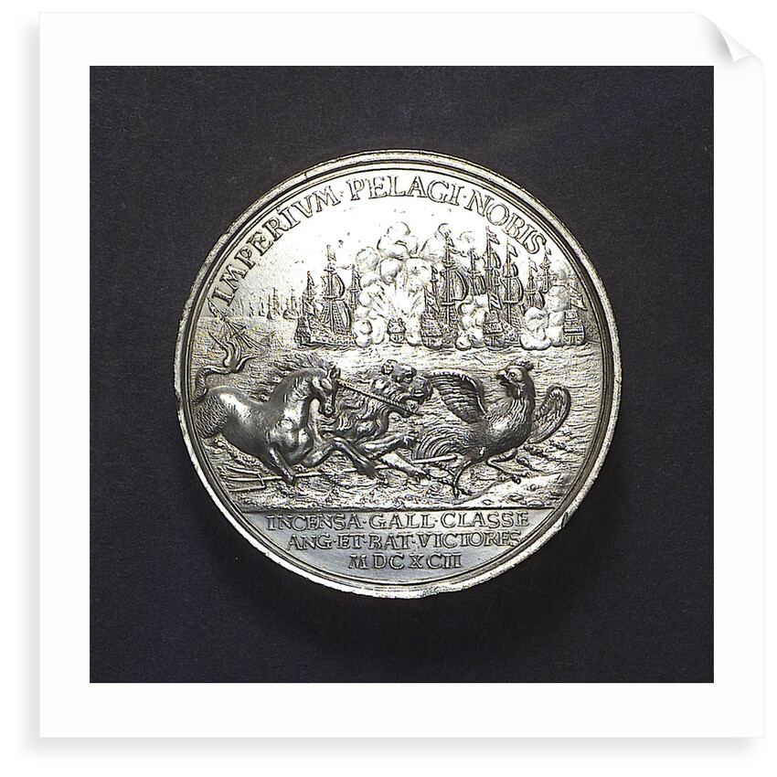 Medal commemorating the Battle of La Hogue, 1692; reverse by J. Boskam