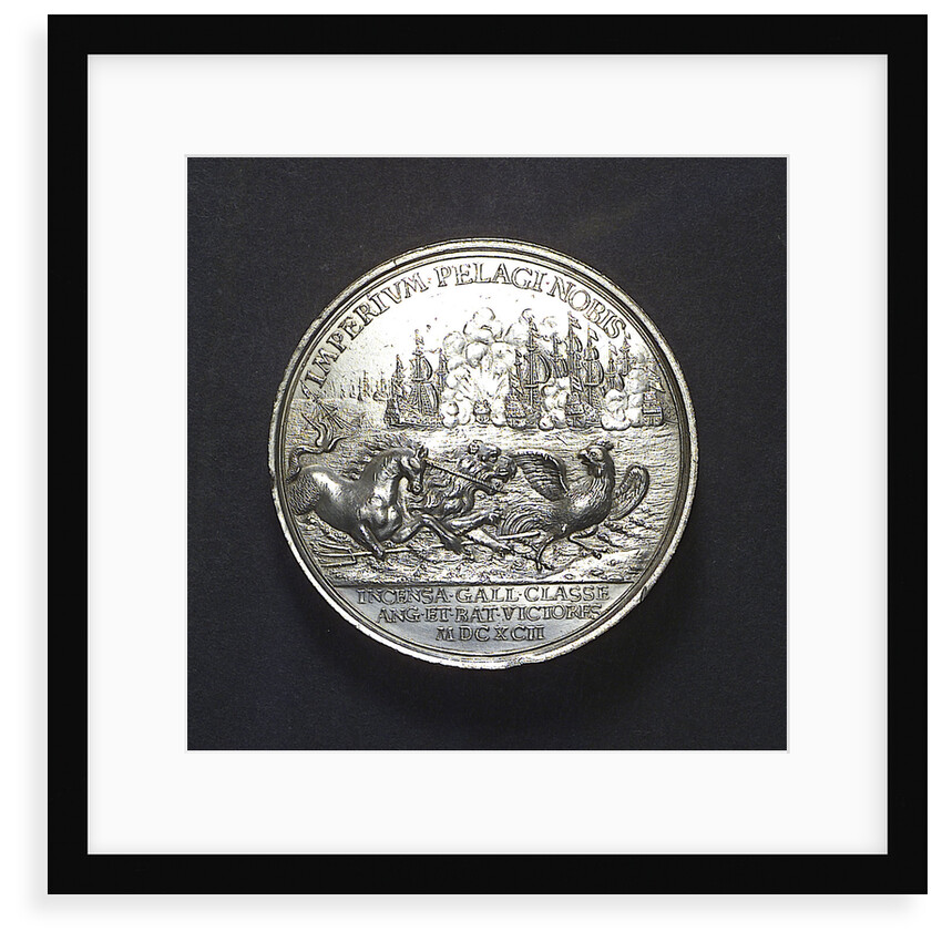 Medal commemorating the Battle of La Hogue, 1692; reverse by J. Boskam