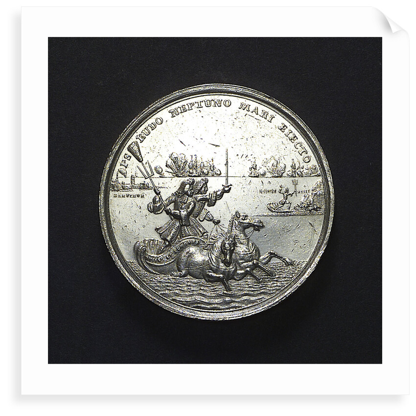 Medal commemorating the Battle of La Hogue, 1692; reverse by R. Arondeaux
