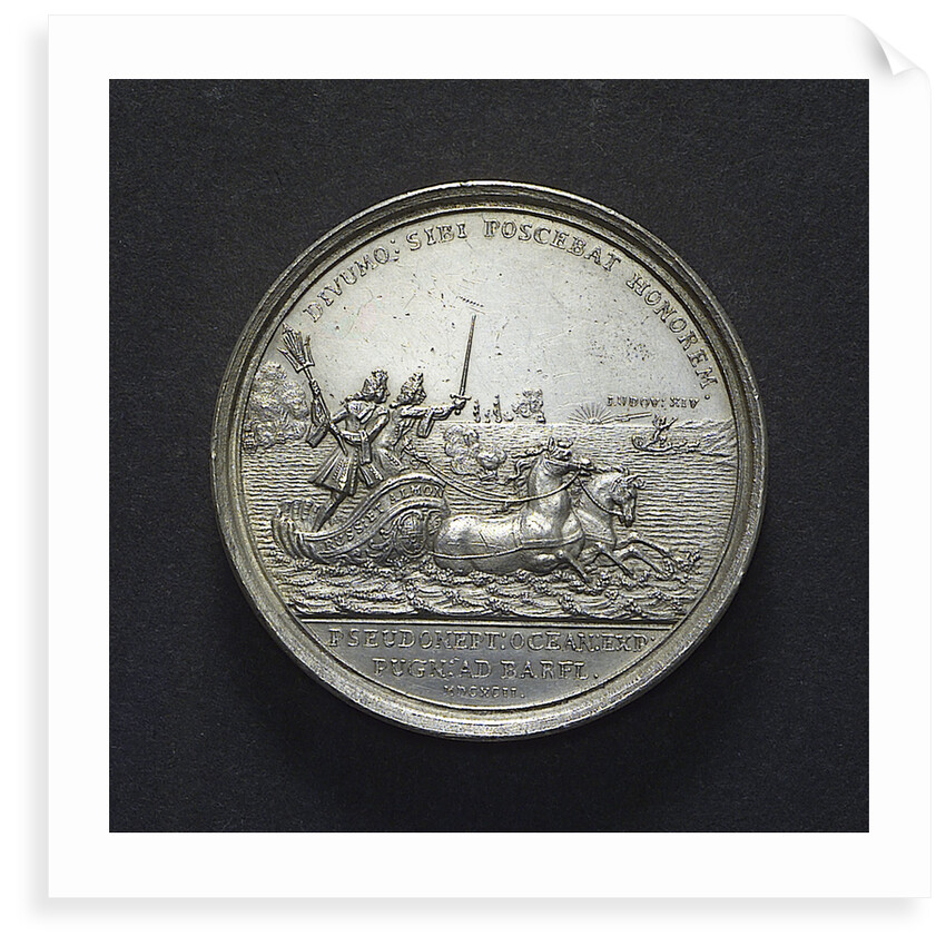 Medal commemorating the Battle of La Hogue, 1692; obverse by J. Smeltzing