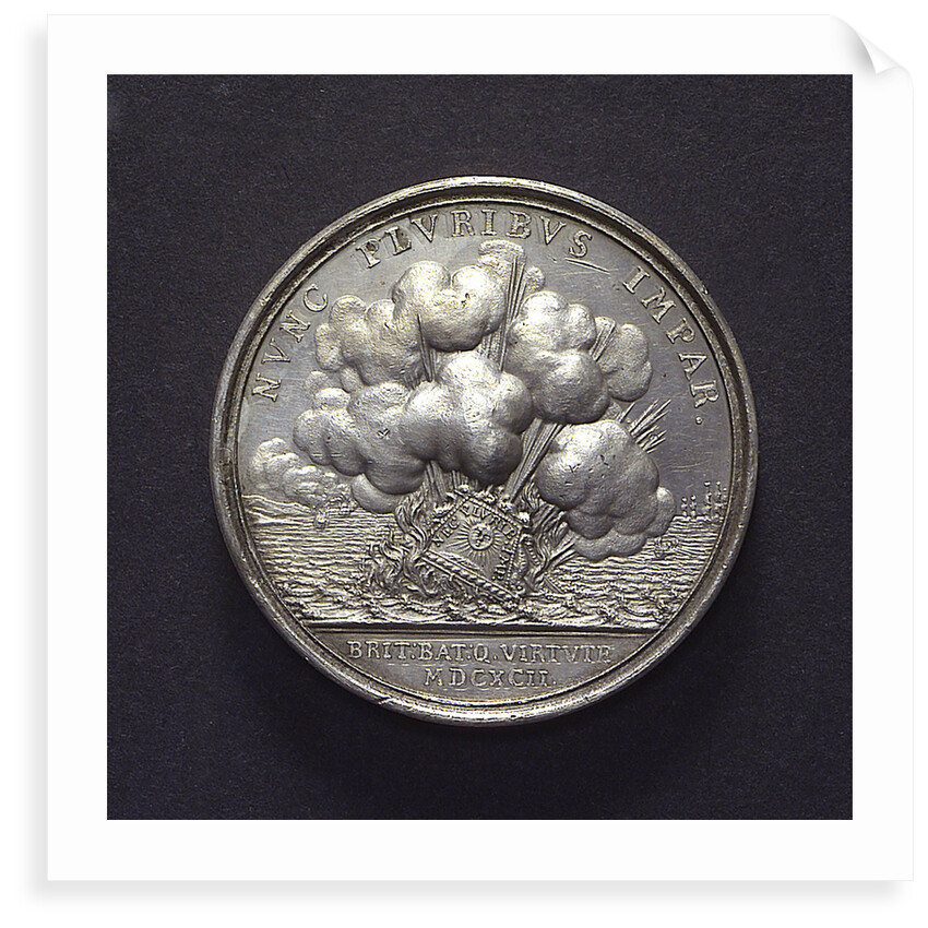 Medal commemorating the Battle of La Hogue, 1692; reverse by J. Smeltzing