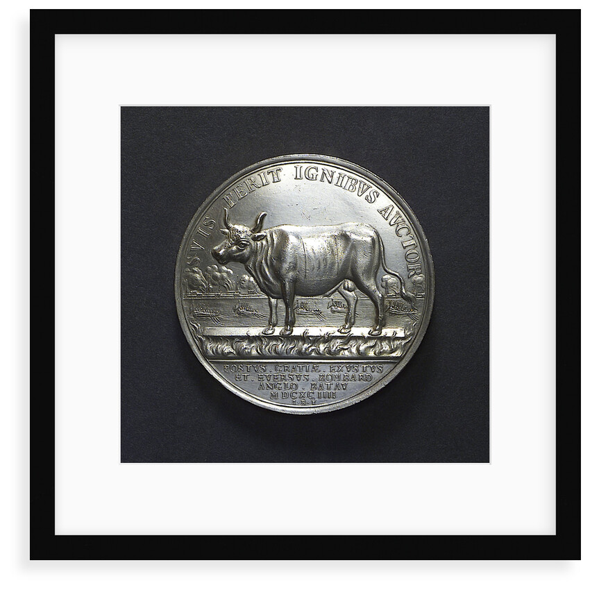 Medal commemorating the bombardment of Havre, 1694; reverse by J. Boskam