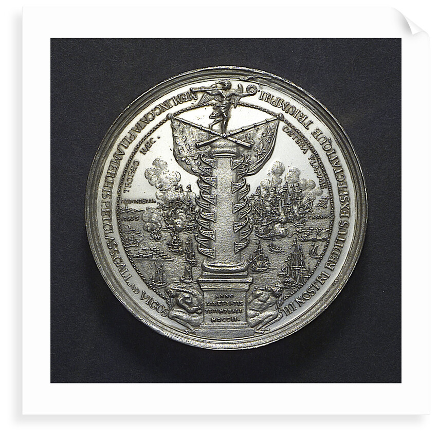 Medal commemorating the Expedition to Vigo Bay, 1702; obverse by M. Smeltzing