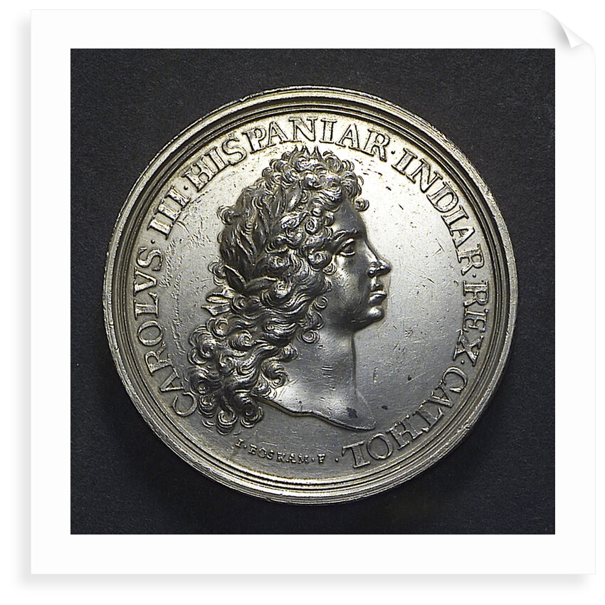 Medal commemorating the departure of King Charles III of Spain for Portugal, 1703; obverse by J. Boskam