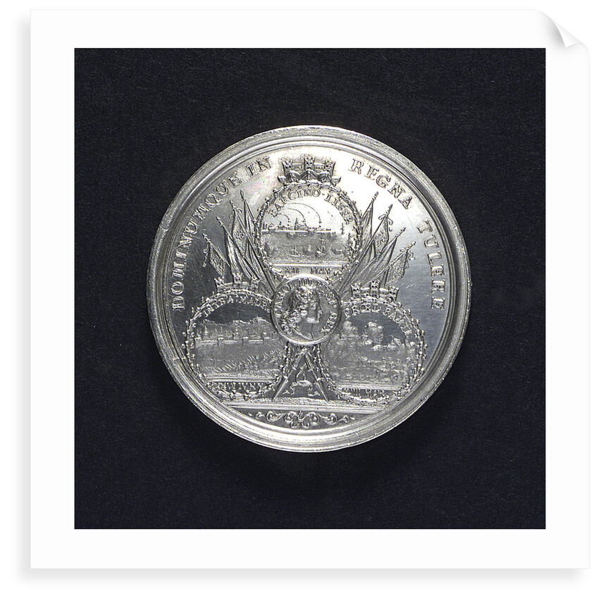 Medal commemorating the relief of Barcelona and other successes, 1706; reverse by M. Smeltzing
