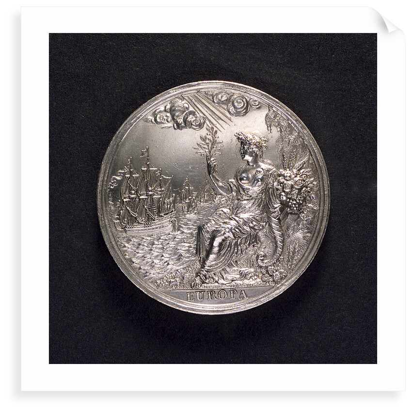 Medal commemorating the Peace of Utrecht, 1713; reverse by D. Drappentier