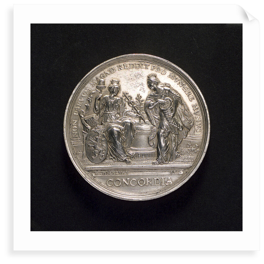 Medal commemorating preparation for war, 1742; obverse by M. Holtzhey