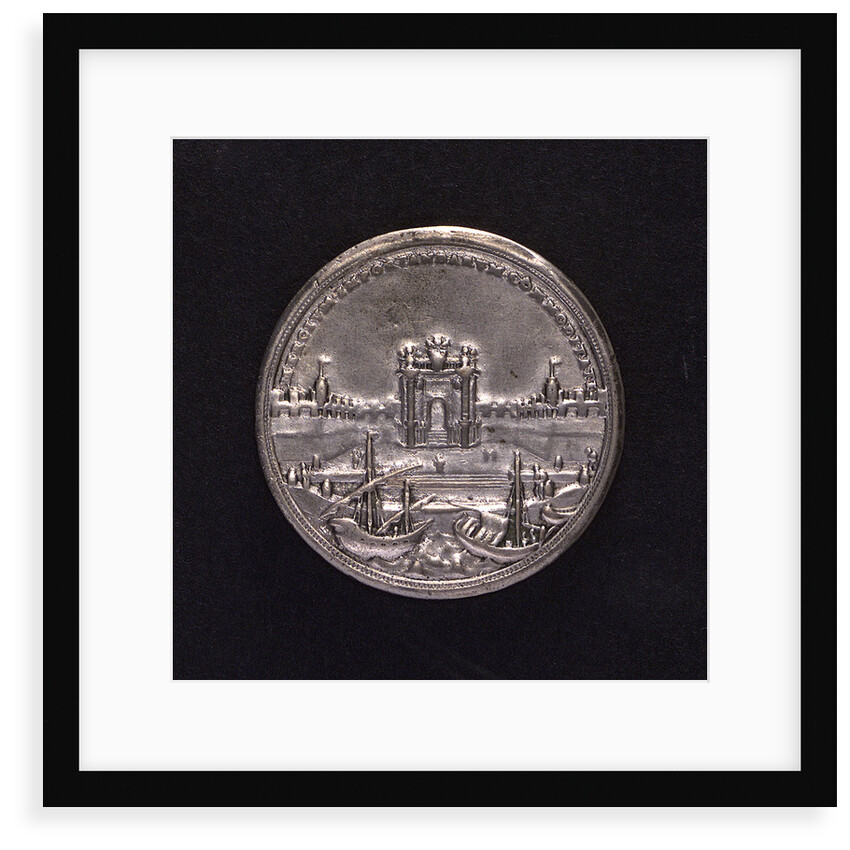 Medal commemorating warehouses built at Civitavecchia; reverse by O. Hamerani