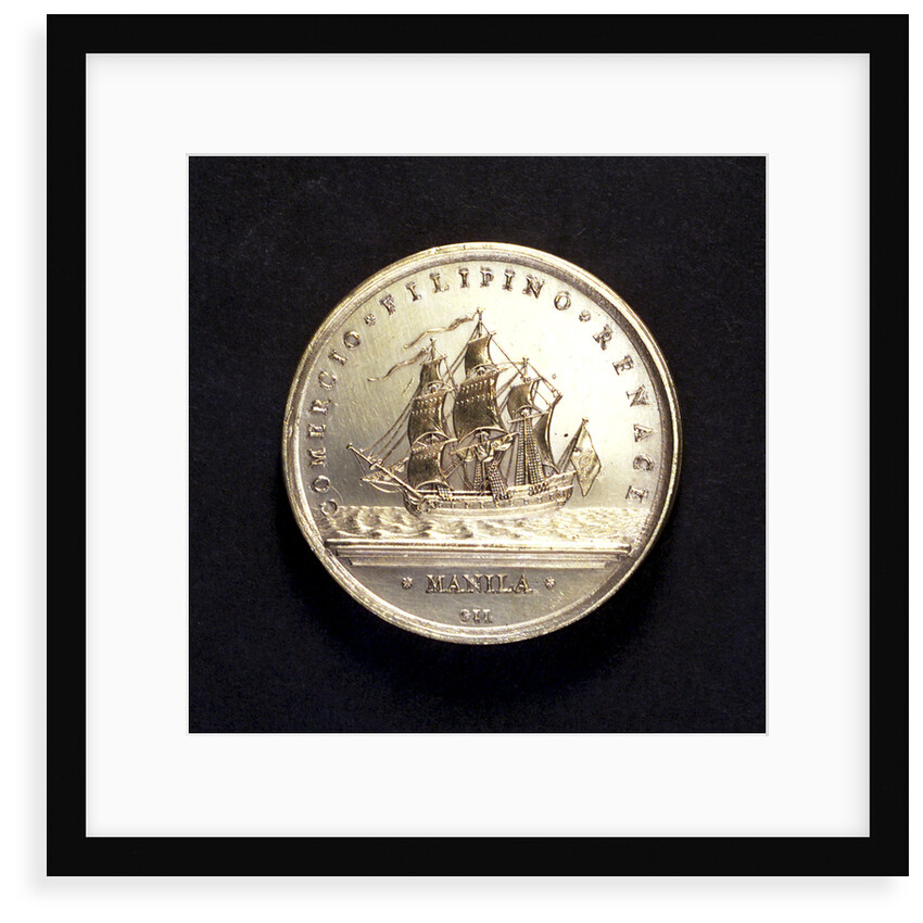 Medal commemorating commerce with the Philippines; reverse by J.C. Gil