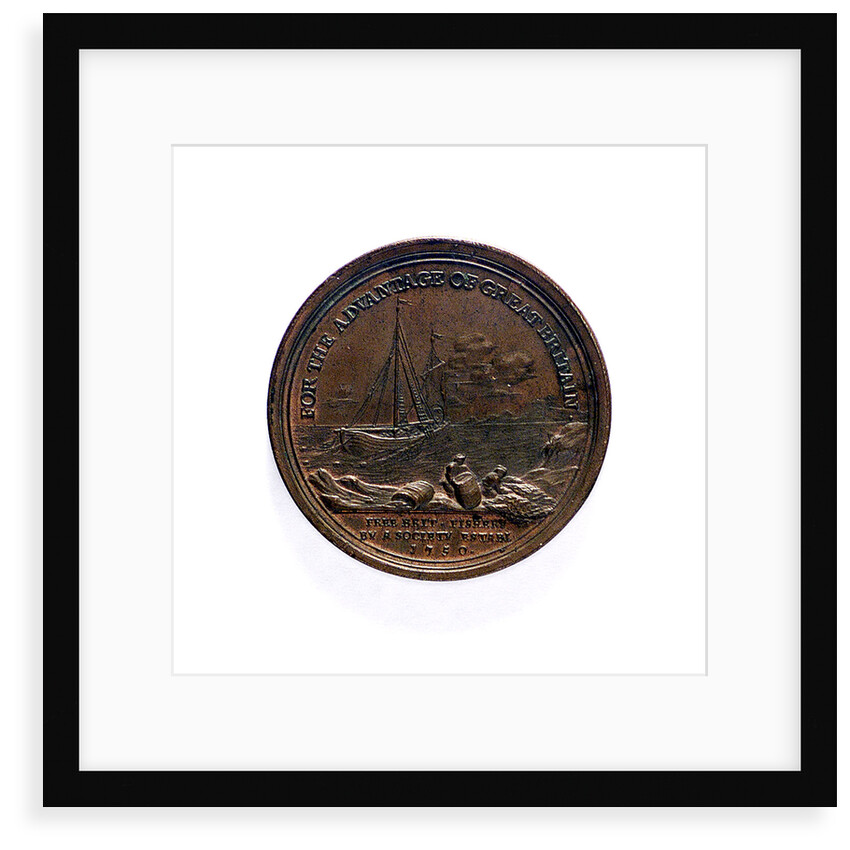 Medal commemorating the Free British Fishery Society; reverse by L.C. Koch