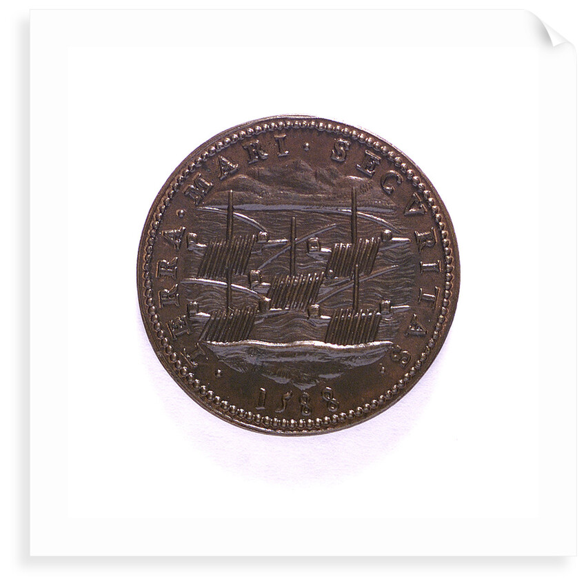 Medal commemorating naval defence; reverse by D. Poggini