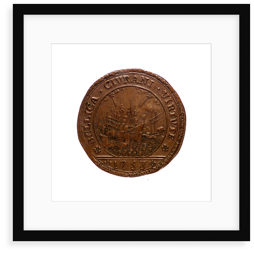 Medal commemorating Admiral Civrani's victory over the Turks at Cyprus, 1753; reverse by Unknown