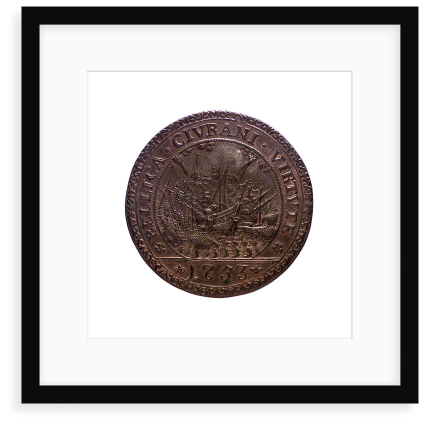 Medal commemorating Admiral Civrani's victory over the Turks at Cyprus, 1753; reverse by unknown