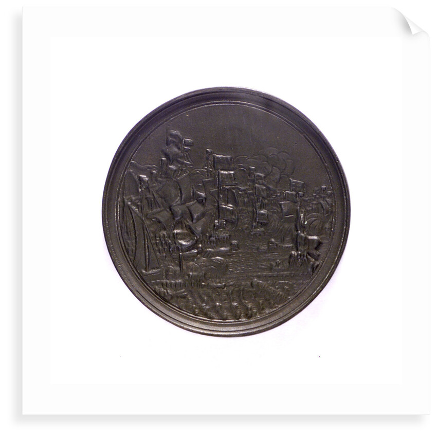 Medal commemorating Admiral de Ruyter and the Four Days Battle, 1666; reverse by J. Pool