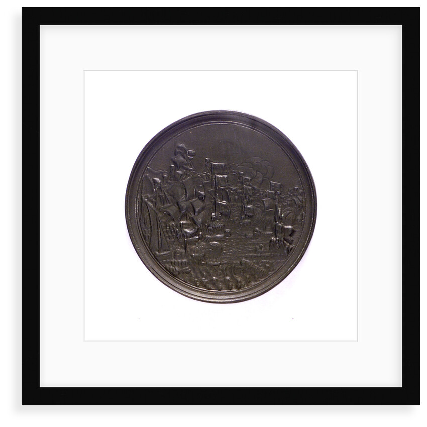 Medal commemorating Admiral de Ruyter and the Four Days Battle, 1666; reverse by J. Pool