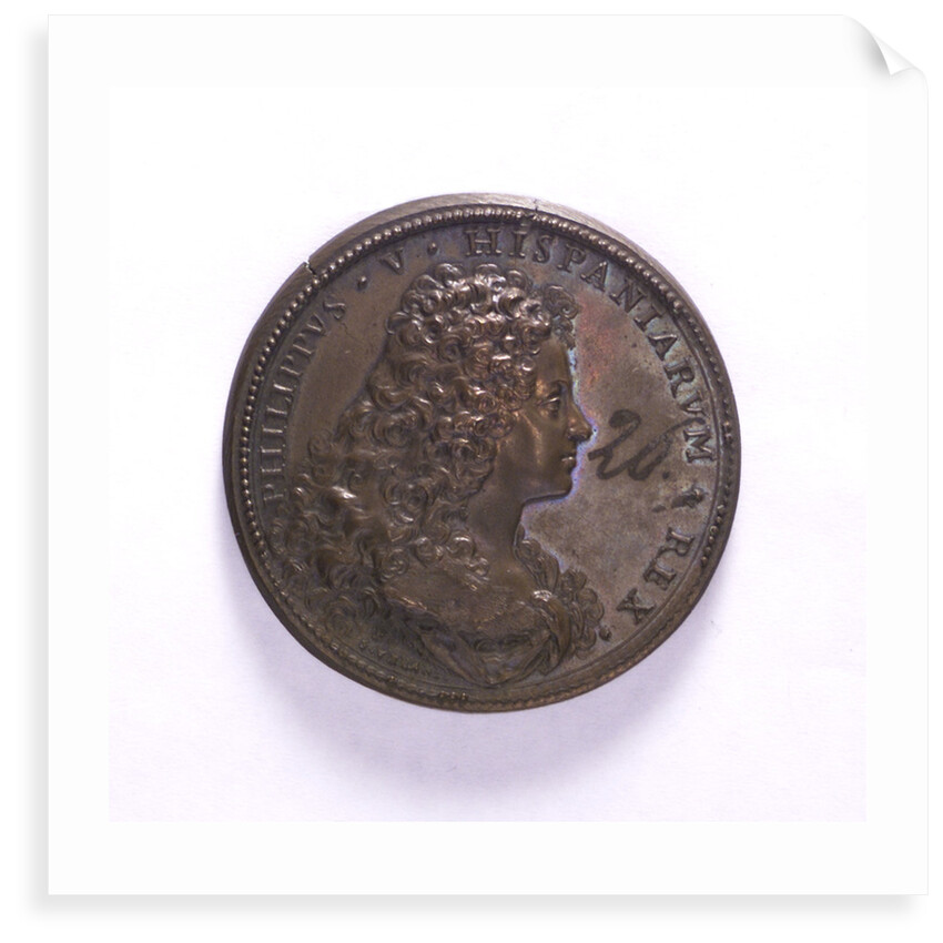 Medal commemorating the voyage to Naples of  Philip V of Spain, 1702; obverse by S. Vreani