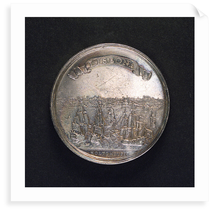 Medal commemorating the earthquake at Lisbon, 1755; reverse by M. Holtzhey