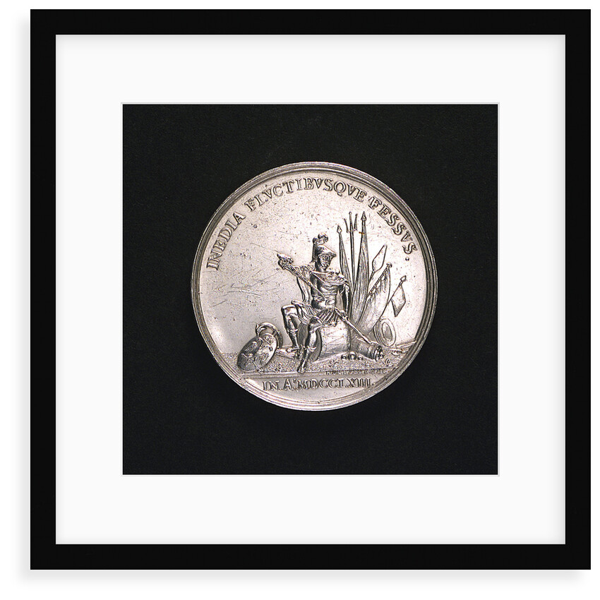 Medal commemorating the action of Captain Salomon Dedel and the Peace of Hubertsburg, 1755; reverse by Johann Georg Holtzhey